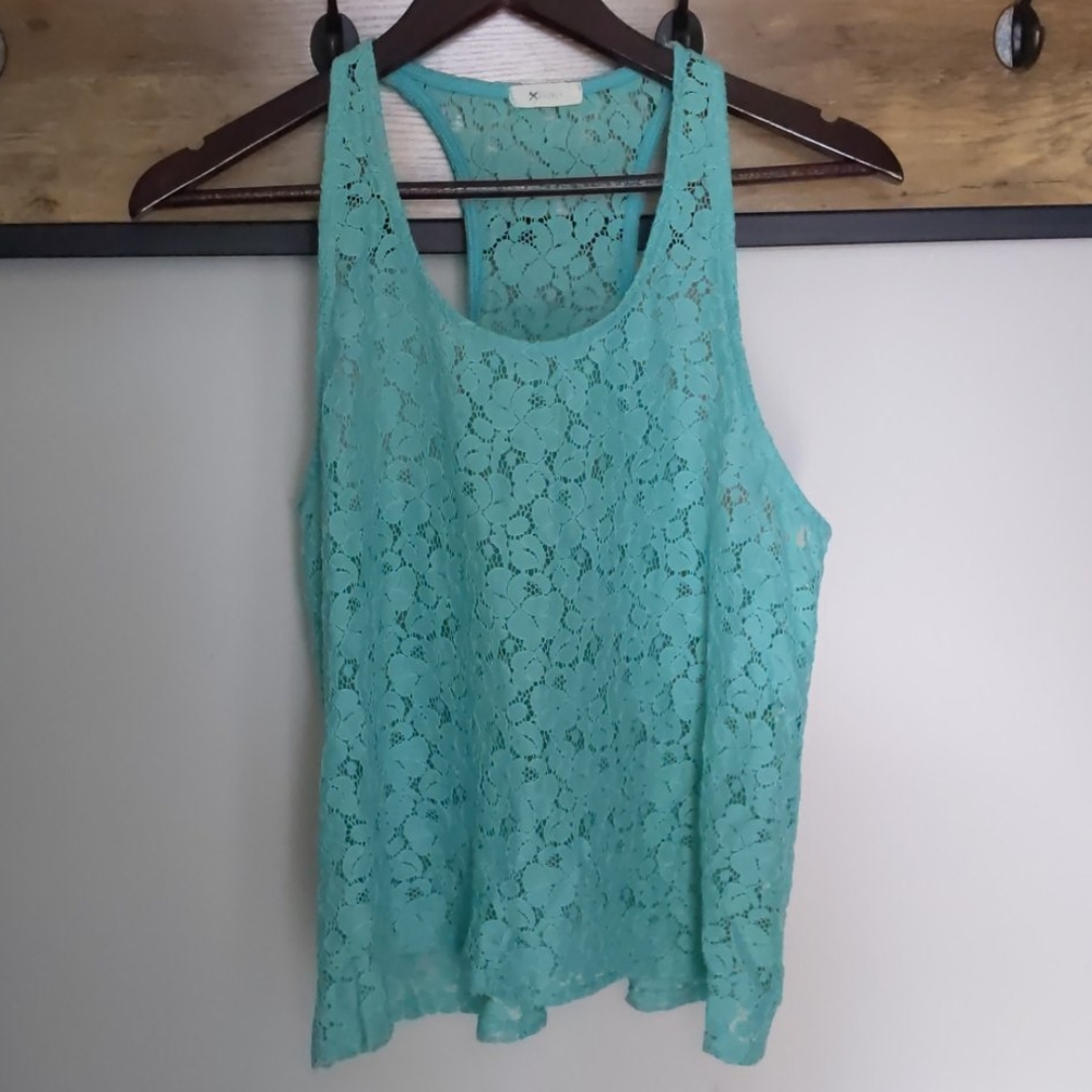 3 for $15 - Everly Teal Floral Tank in Medium
